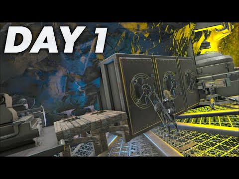 Claiming The Best SOLO Base Location On Day 1 - Ark