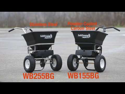 SaltDogg® Walk Behind Salt Spreaders - Great for Sidewalks, Driveways, Parking Lots