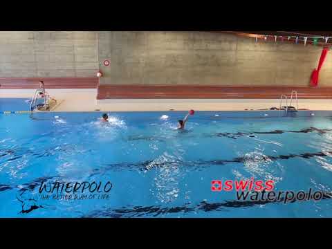 Wasserball – Passtechnik zu zweit: Nebeneinander in Bewegung mit Sprint zwischen Pässen – Könner