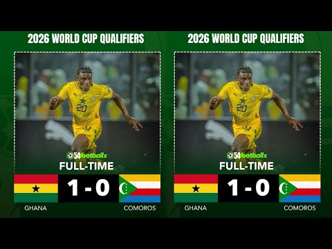 Ghana 1-0 Comoros – Full Highlights & All Goals |GH Qualify for 2026World Cup, Kudus Shines Again!