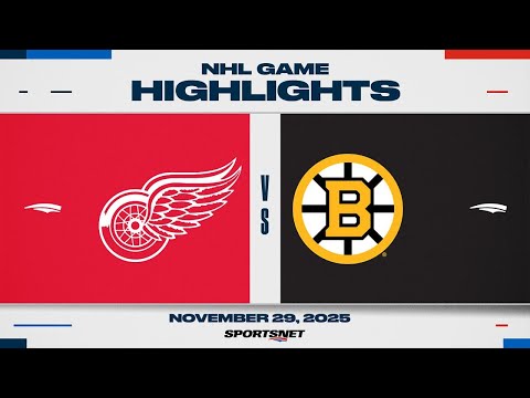NHL Highlights | Red Wings vs. Bruins - November 29, 2025
