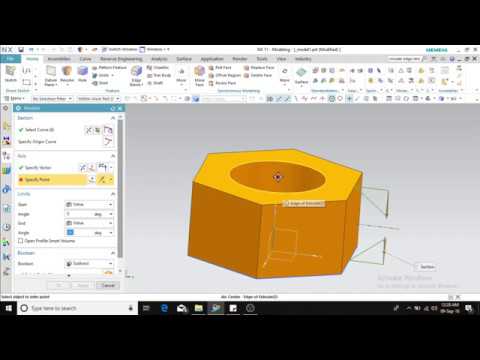 How to draw 3D model hexagonal nut in NX11