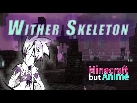 RedRuby goes crazy! Drawing Minecraft Wither Skeleton Anime Style (Timelapse)