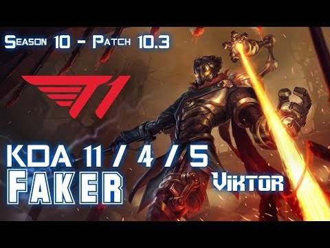 T1 Faker VIKTOR vs KARTHUS Mid - Patch 10.3 KR Ranked