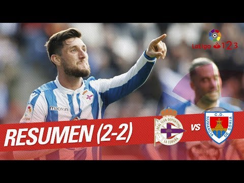 Resumen de RC Deportivo vs CD Numancia (2-2)