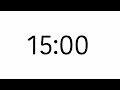 15 Minutes Countdown Timer 4K (no sound) - White