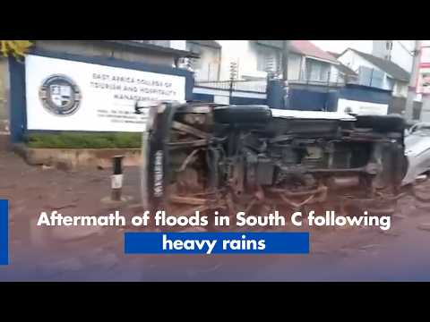Aftermath of floods in South C following heavy rains