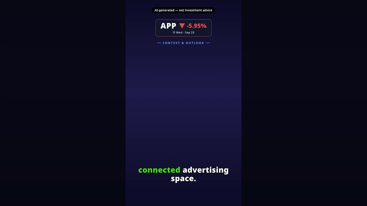 Por que a ação da AppLovin perde terreno hoje? APP -5.95% (23 set)