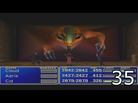 Final Fantasy VII Walkthrough Part 35 - Red Dragon and Demons Gate Battle HD