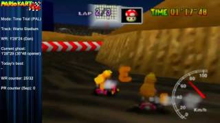 MK64 - former world record tie on Wario Stadium - 1'26"24 (NTSC: 1'11"72)