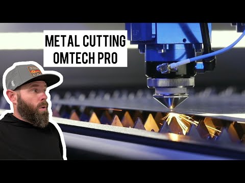 Part of a video titled Metal Cutting on a Co2 Laser - OMTech Pro 150w Hybrid - YouTube