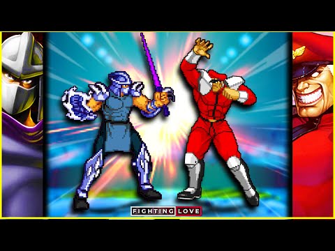M. BISON vs SHREDDER 🔴EXTREMELY HIGH LEVEL EPIC FIGHT! (ninja turtles vs street fighter)
