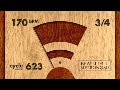 170 BPM 3/4 Wood Metronome HD