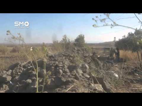 استهداف  قوات النظام برشاش دوشكا من قبل لواء توحيد كتائب حوران في مدينة البعث في ريف درعا