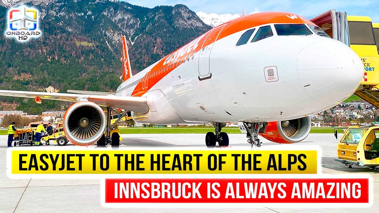 TRIP REPORT | To Innsbruck over the Storms! | London to Innsbruck | EASYJET Airbus A320