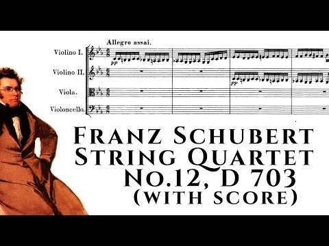 Franz Schubert - String Quartet No.12, D 703 (Quartettsatz) (with score)