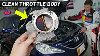 HOW TO CLEAN THROTTLE BODY demonstrated on HYUNDAI SONATA