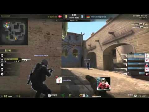 CS:GO - Mousesport INSANE Full Eco vs Dignitas | DreamHack ZOWIE Open Leipzig 2016