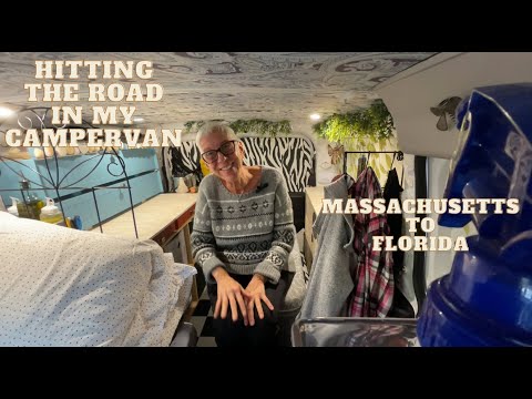 ROADTRIP - MASSACHUSETTS TO FLORIDA - IN MY CAMPERVAN - SPENDING THE WINTER IN FLORIDA!!