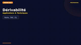 Dérivabilité — Applications et techniques
