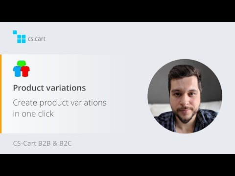 CS-Cart Open Source B2B eCommerce Platform | Product variations