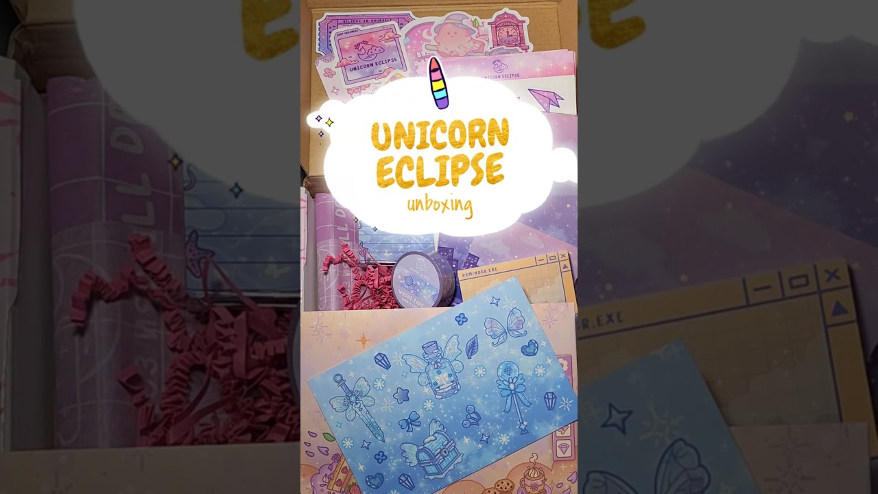 Unboxing Unicorn Eclipse Stationery