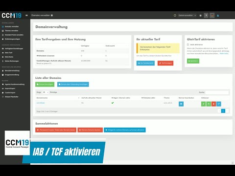 CCM19 – IAB TCF aktivieren