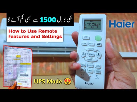 Haier Dc Inverter Ac Remote Full Settings and Features | Haier ac remote setting 2023