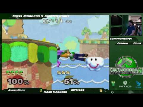 Mass Madness 9 SSBM - AwsmSean (Luigi) vs. GWM420 (Fox) - Melee Pools