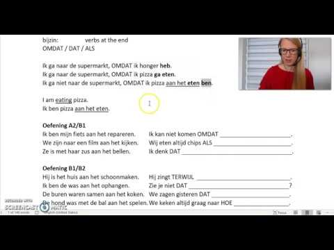 Bijzin + aan het (Word order)