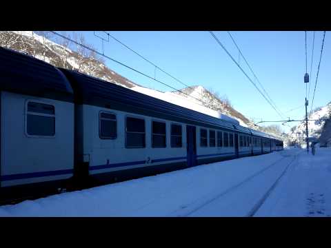 LA PARTENZA DEL REGIONALE DA LIMONE Pte. A FOSSANO (CN) 8 - 2 - 2015.