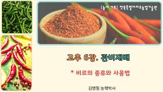 [고품질 고추 재배 기술 6강]  *관비재배 (비료의 종류와 사용법) #고품질_고추 #고추재배기술