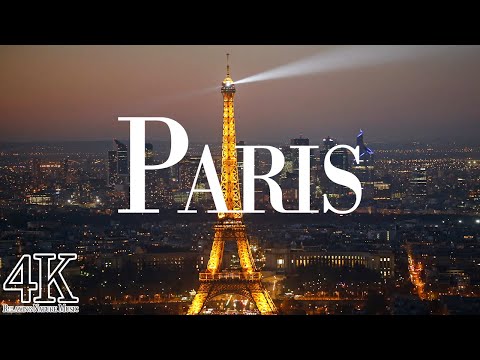 Paris 4K drone view • Stunning footage aerial view of Paris | Relaxation film with calming music