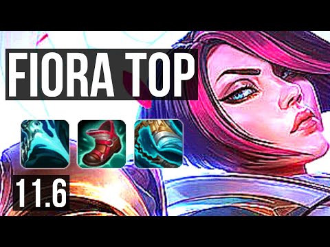FIORA vs WUKONG (TOP) | 3.3M mastery, 1800+ games, 6 solo kills, Godlike | KR Grandmaster | v11.6