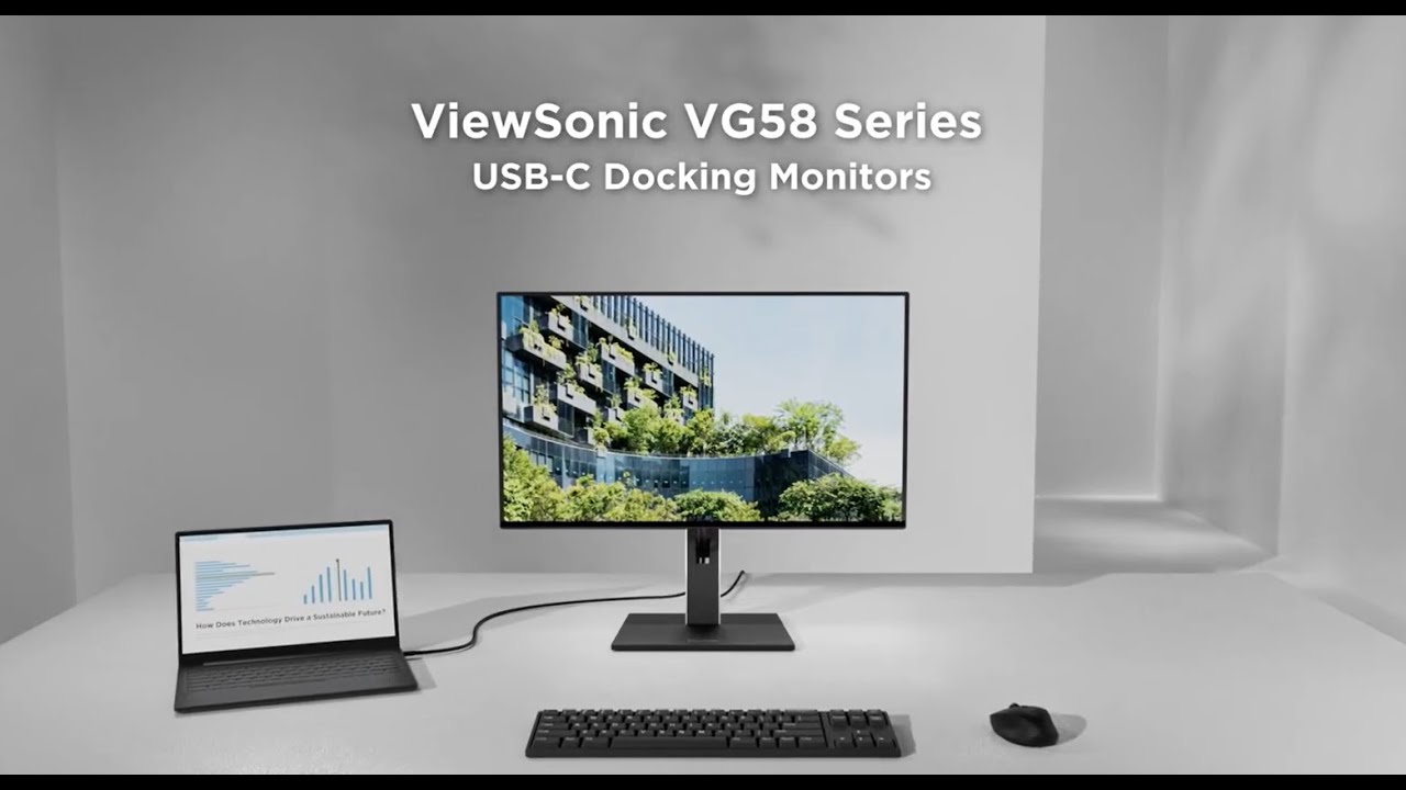 ViewSonic VG58 Series|USB-C Docking Monitor with USB-C Daisy Chain