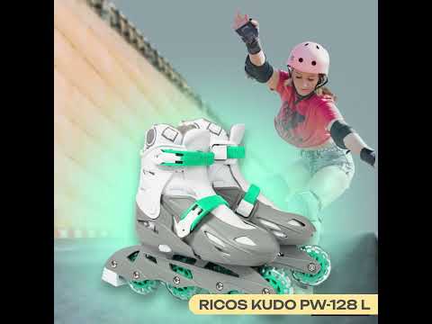 Миниатюра изображения товара Роликовые коньки Ricos Kudo PW-128 L (р-р 39-42, бирюзовый/серый)