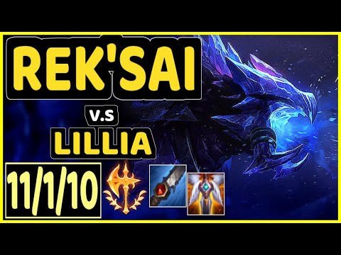 AMAZING (REK'SAI) vs LILLIA - 11/1/10 KDA JUNGLE GAMEPLAY - EUW Ranked DIAMOND