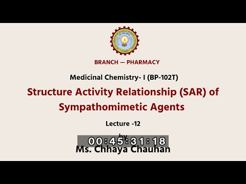 Structure Activity Relationship (SAR) of Sympathomimetic Agents