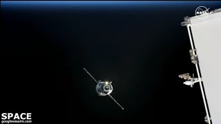 Coverage of the rendezvous and docking of the ISS Progress 87 cargo spacecraft to the ISS