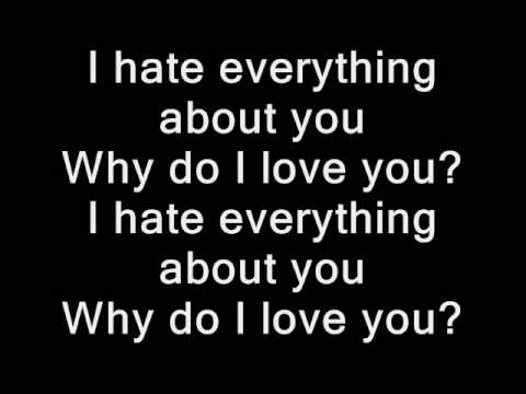 Three Days Grace - I hate everything about you (lyrics)
