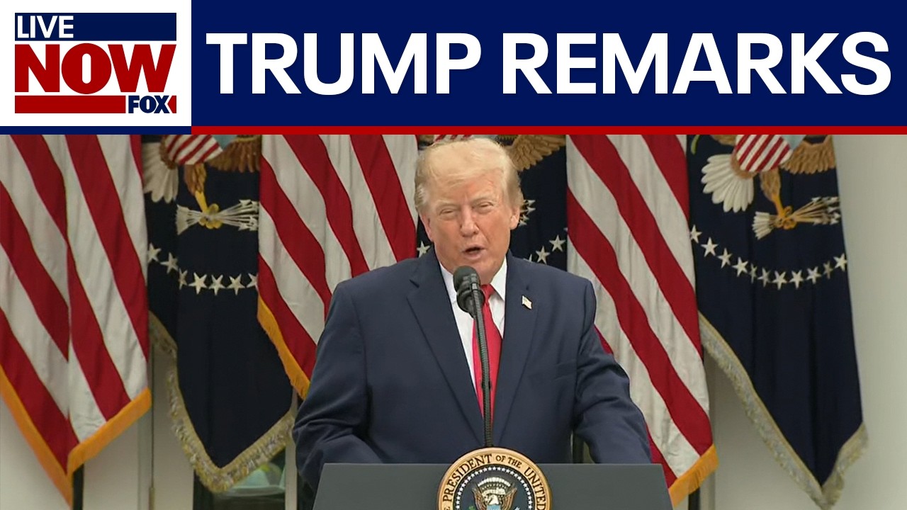 President Trump delivers remarks from the Rose Garden