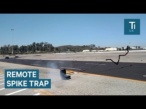 Remote-Controlled Spike Strip Keeps Police Officers Safe