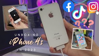 iPhone 4s unboxing in 2023 | tutorial on how to download apps | Aesthetic