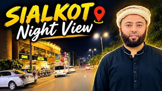 Most Beautiful Road of Sialkot 🇵🇰 | Night View of Khawaja Safdar Road 