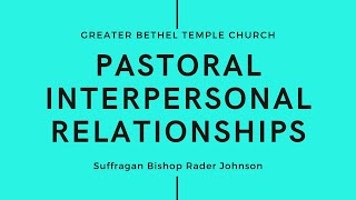 Pastoral Interpersonal Relationships I The Pastor and Sin I Aug 19, 2020