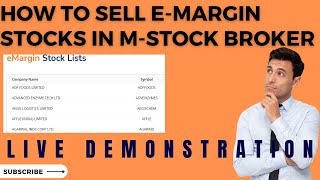 HOW TO SELL E-MARGIN STOCKS IN M-STOCK BROKER