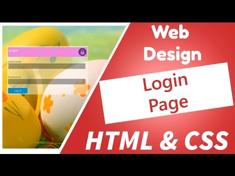 06 Web Design Create a cool transparent login page for your website using notepad html and css