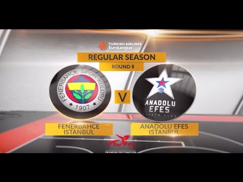 EuroLeague Highlights RS Round 8: Fenerbahce Istanbul 88-80 Anadolu Efes Istanbul