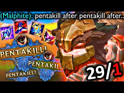 STRONGEST MALPHITE EVER (PENTAKILL AFTER PENTAKILL AFTER..)