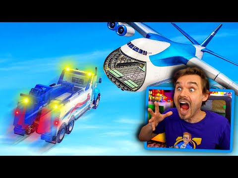 In GTA 5.. Stopping CARGO PLANE with a TOW TRUCK! I had to SAVE Bob! (OMG!)